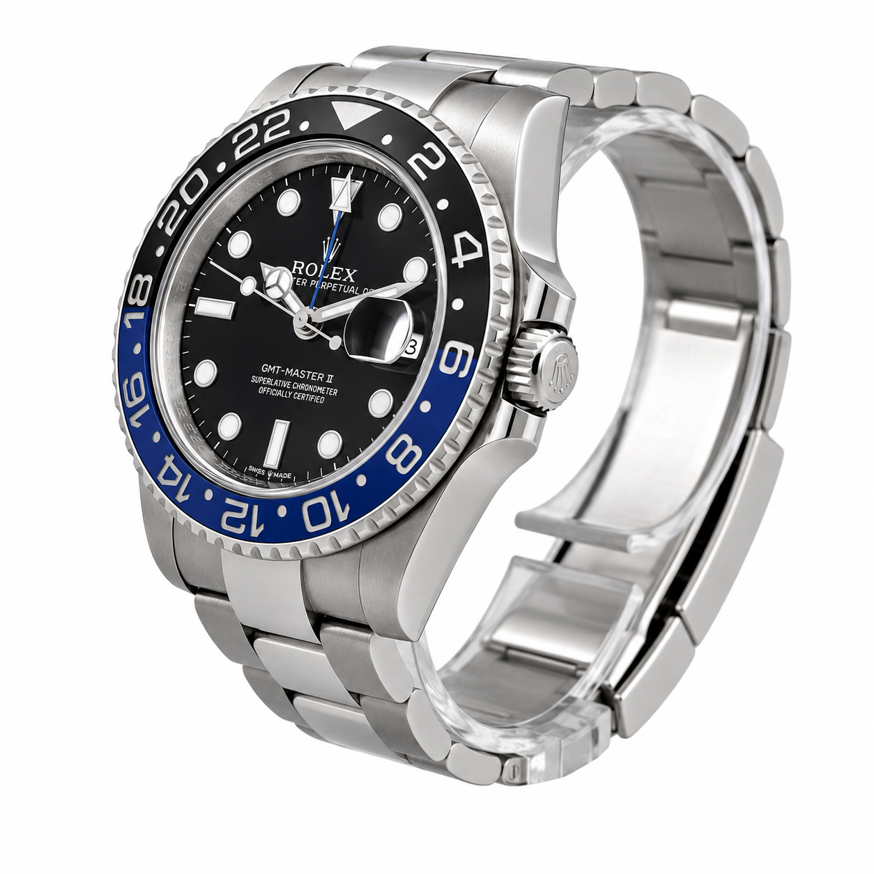Rolex GMT-Master II 116710 Batman Black Blue Bezel Stainless Steel Pre-Owned 2013