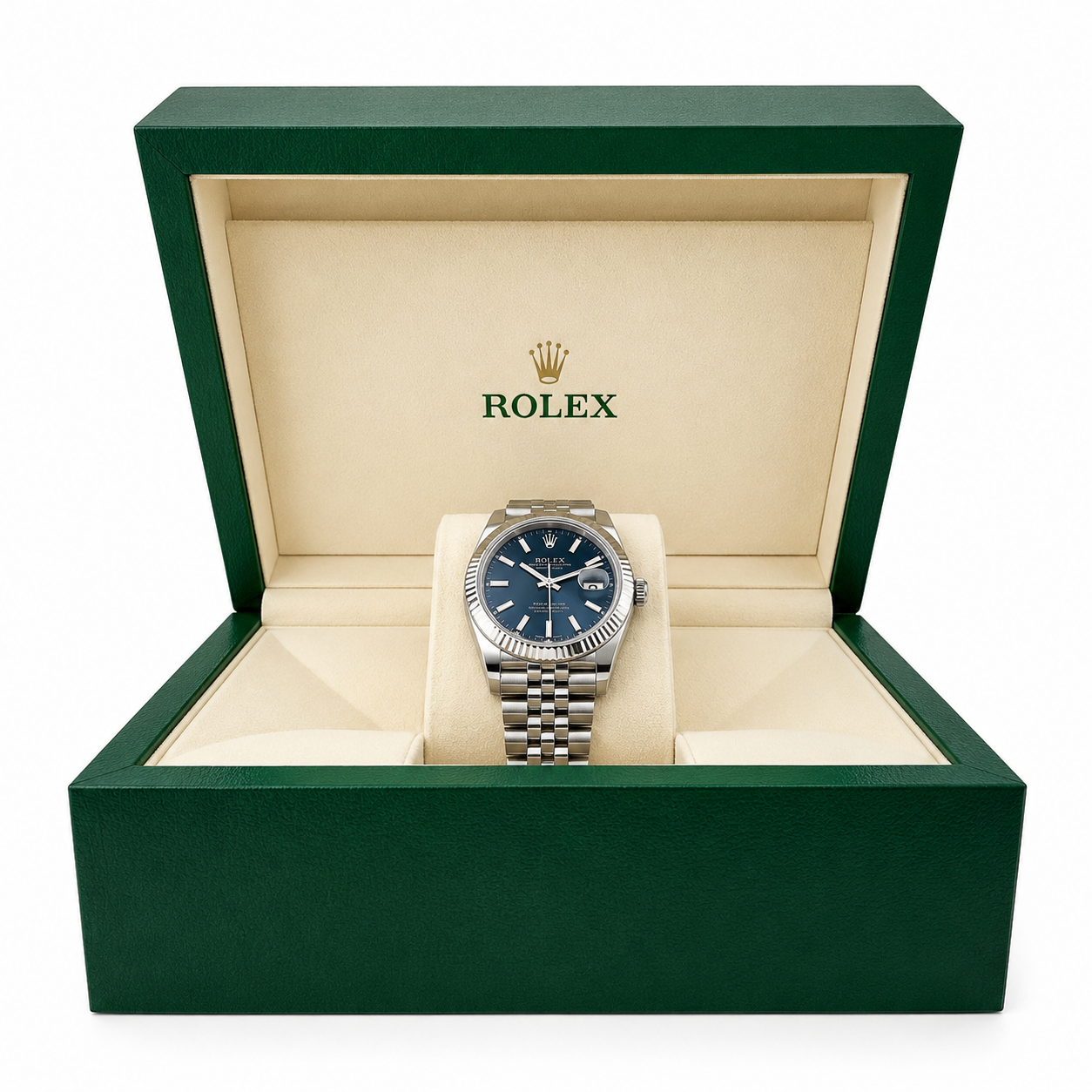 Rolex Datejust 41 Blue Dial Jubilee Bracelet White Gold Bezel 2024