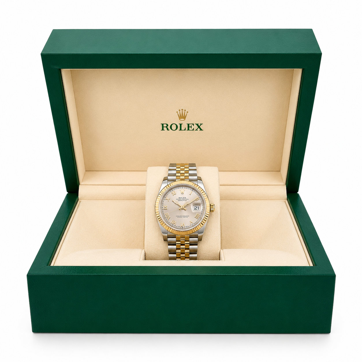 Rolex Datejust 36 126233 Two Tone Yellow Gold Silver Diamond Roman Dial 2023