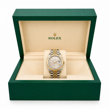 Rolex Datejust 36 126233 Two Tone Yellow Gold Silver Diamond Roman Dial 2023