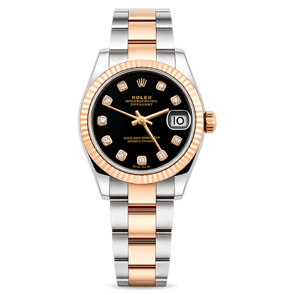Rolex Datejust 31 178271 Black Factory Diamond Dial Everose Gold | Mint 2017