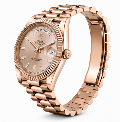 Rolex Day-Date 128235 Everose Gold Champagne Diamond Dial 2024