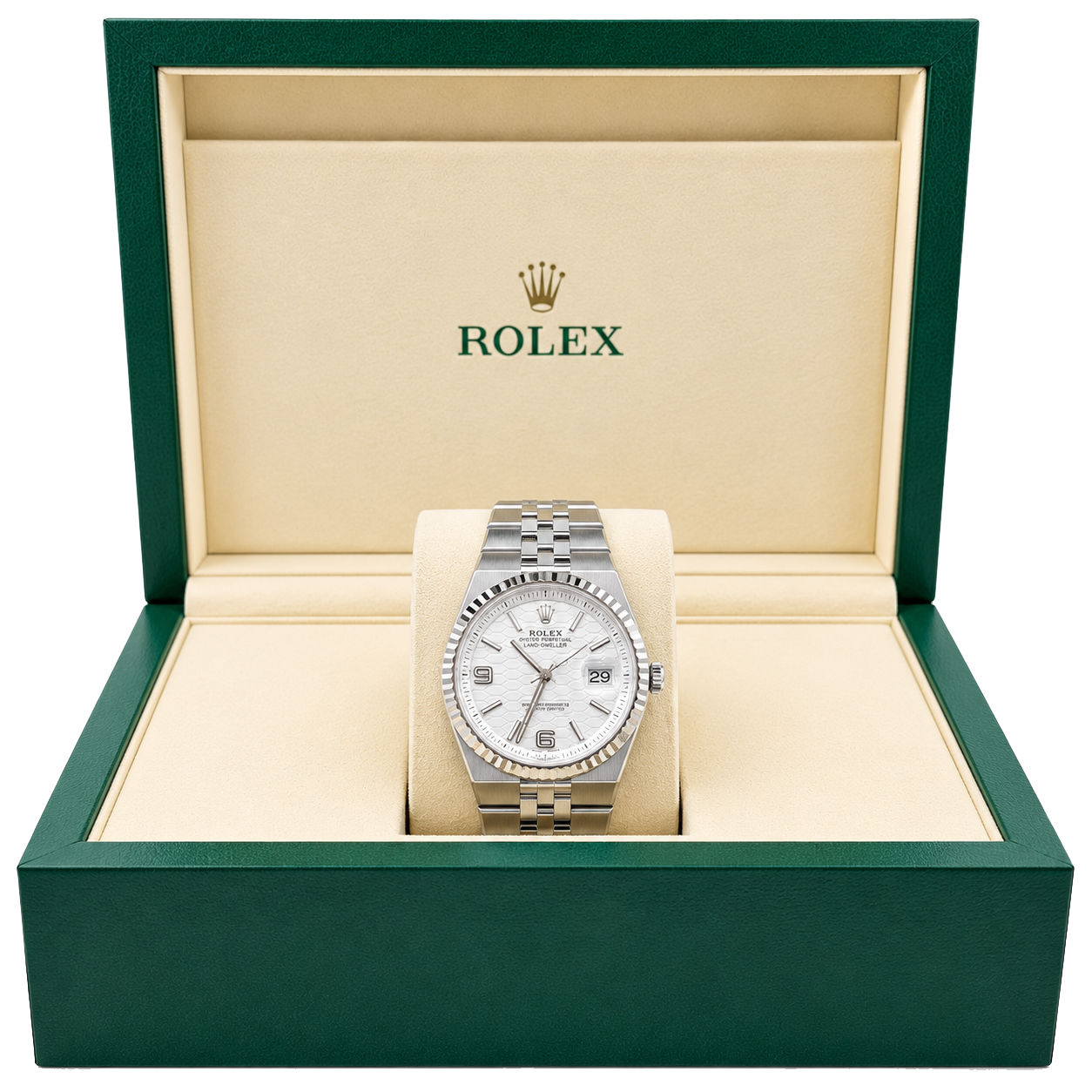 Rolex Land-Dweller 127334 White Honeycomb Dial | 2026