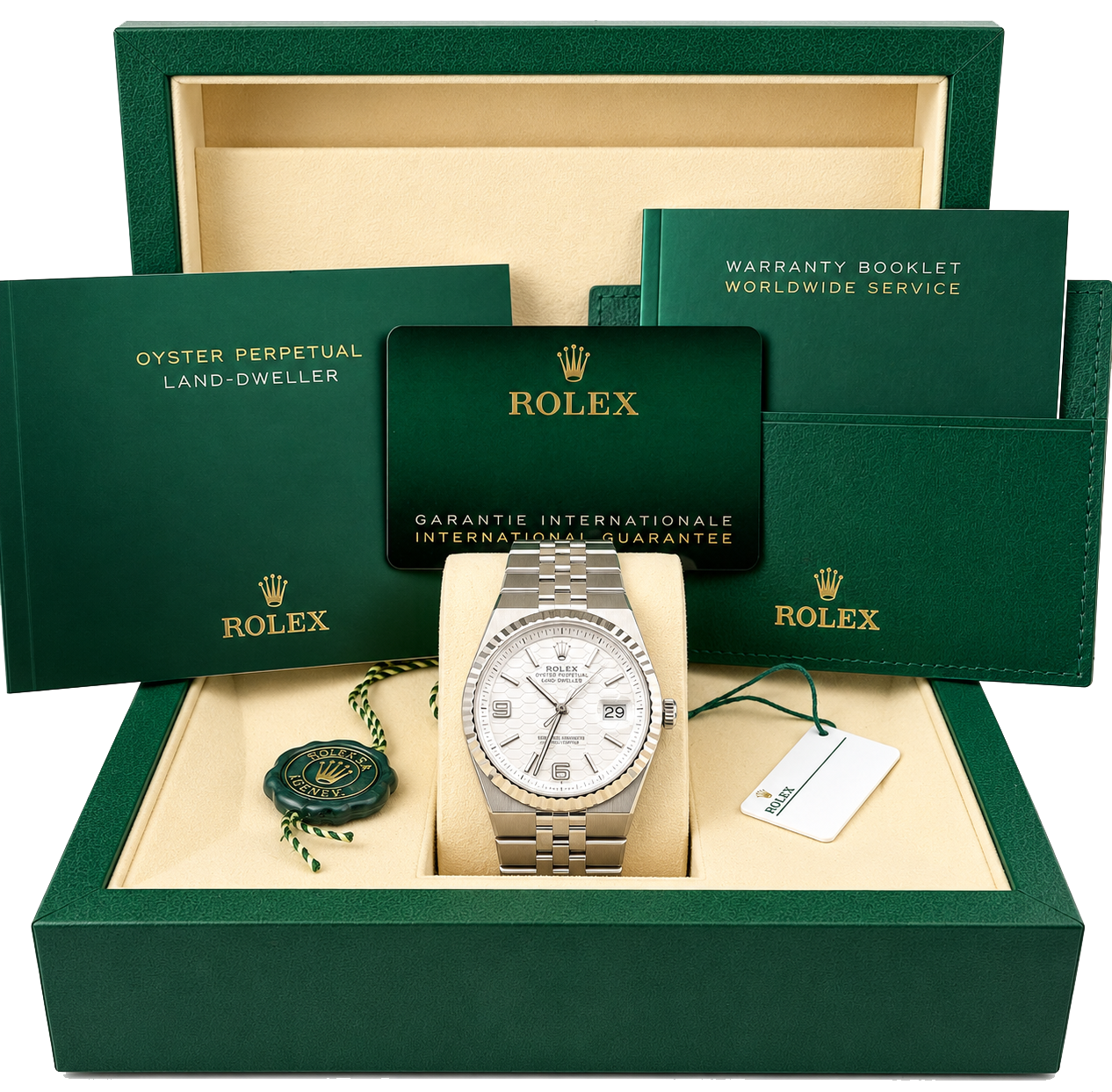 Rolex Land-Dweller 127334 White Honeycomb Dial | 2026